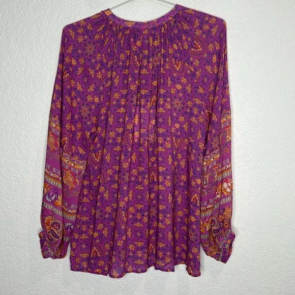NWT SPELL & THE GYPSY
COLLECTIVE MADAME PEACOCK BLOUSE - BOYSENBERRY Size XS - Picture 7 of 14